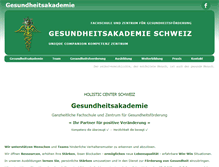 Tablet Screenshot of gesundheits-akademie.ch